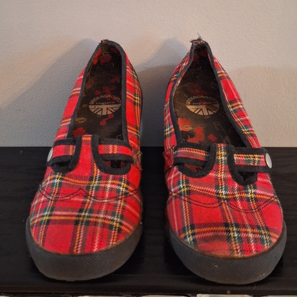 Wedge tartan shoes Underground England - Picture 3 of 3